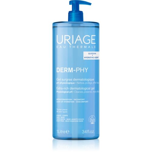 Uriage DERM-PHY Extra Rich Dermatological Gel nježni gel za či&amp;scaron;ćenje 1000 ml Slike