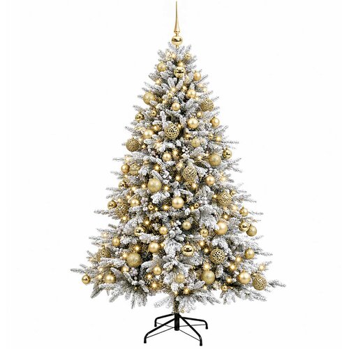  Umjetno božićno drvce s kuglicom 210 cm 300 LED lampica Slike