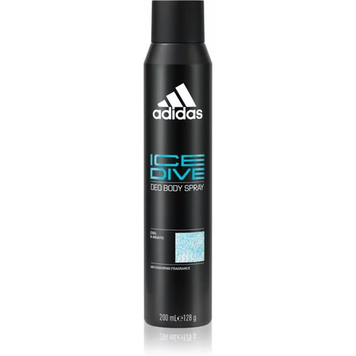 Adidas Ice Dive Deo Body Spray 48H dezodorans u spreju bez aluminija 200 ml za muškarce