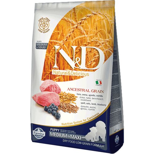 N&amp;amp;d Low Grain Medium/Maxi Puppy, Jagnjetina i Borovnica Slike