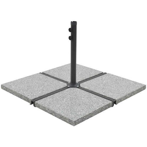  Postolje za suncobran granitno 25 kg četvrtasto sivo Slike