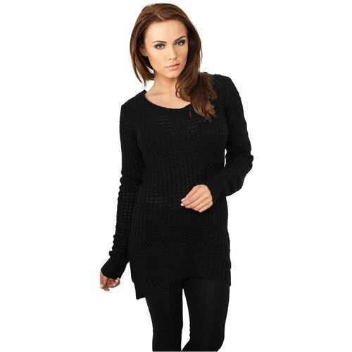 Urban Classics Women&amp;#039;s sweater with a long wide neckline in black Slike