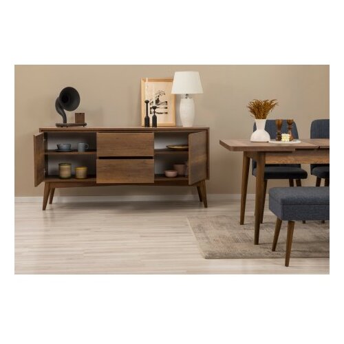 Hanah home Trpezarijski set Vina Bench 04 1048, 6 delova, Tamnosivi Slike