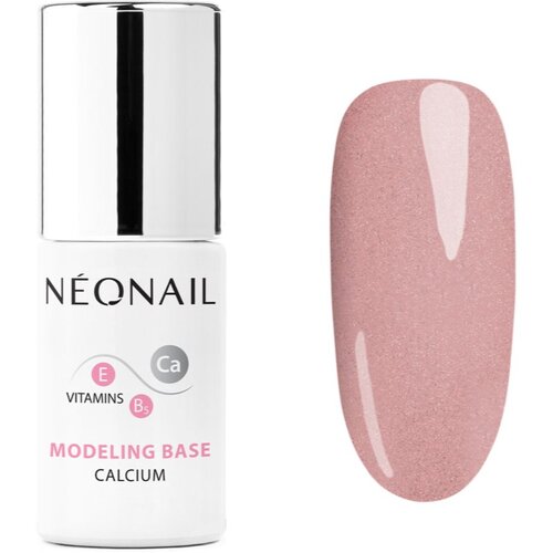 NeoNail Modeling Base Calcium bazni lak za gel nokte s kalcijem nijansa Bubbly Pink 7,2 ml Slike
