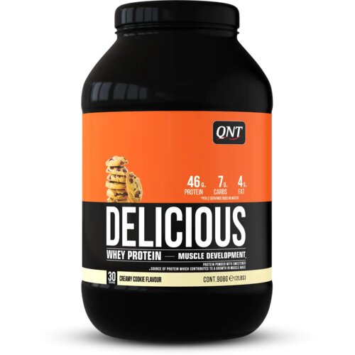 QNT delicious whey protein &amp;ndash; kvalitetan protein za brži oporavak i rast mi&amp;scaron;ića - jagoda 908g Slike