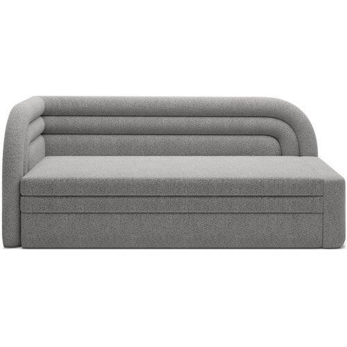 ELTAP Siva sklopiva/s prostorom za odlaganje sofa od boucl&amp;eacute; tkanine s lijevim kutom 223 cm Fabillo &amp;ndash; Slike