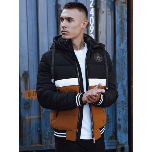 DStreet Men's winter quilted jacket with hood black Cijene