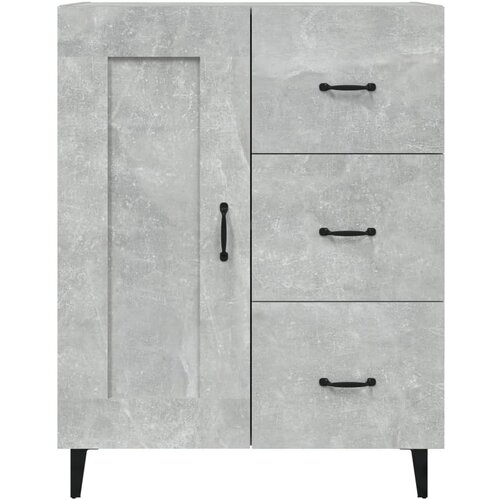  Komoda siva boja betona 69,5 x 34 x 90 cm od konstruiranog drva Slike