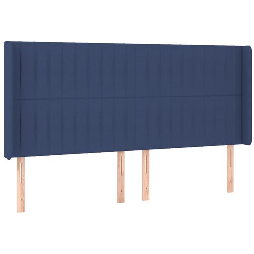 Maison Chic vzglavna omarica - nočna omarica - posteljna omarica z u&amp;scaron;esi modro 183x16x118/128 cm blago, (21712240) Slike