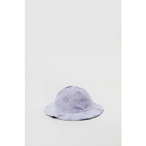 OVS Otroški bombažni klobuk vijolična barva