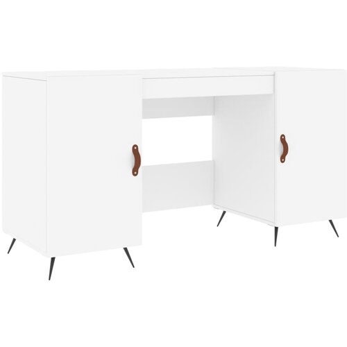  Radni stol bijeli 140 x 50 x 75 cm od konstruiranog drva Slike
