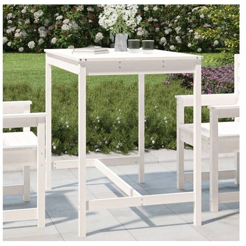  Vrtni stol bijeli 121x82 5x110 cm od masivne borovine Cene