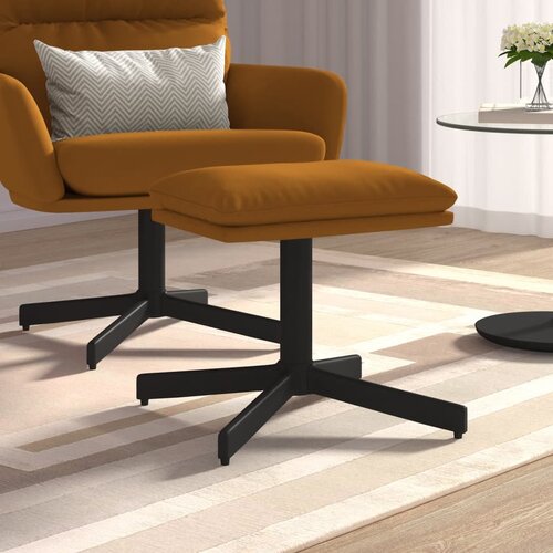 vidaXL stolček za noge rjav 60x60x39 cm žamet Cene