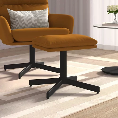 vidaXL stolček za noge rjav 60x60x39 cm žamet