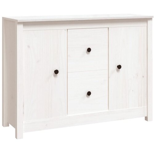 Maison Chic Komoda - Predalnik bela 100x35x74 cm trdna borovina, (21716058) Slike