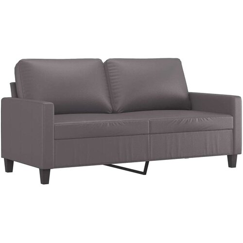 VidaXL 3-dijelni set sofa s jastucima sivi od umjetne kože Slike