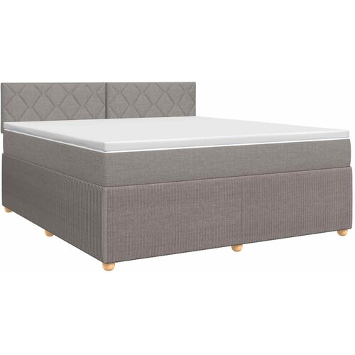  Boxspring krevet s madracem Sivosmeđa 140 x 190 cm Tkanina Slike