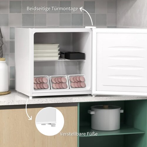 Mini zamrzivač odjeljak za zamrzavanje 35 l 5-stupanjska kontrola temperature bijela Slike