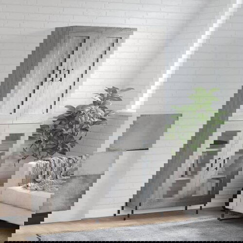 vidaXL Visoka komoda siva sonoma 69,5x34x180 cm inženirski les Cene