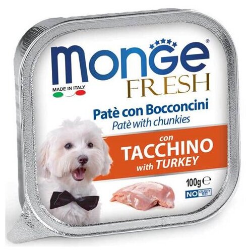 Monge FRESH dog Pate in Ko&scaron;čki s Puranom 100 g Cene