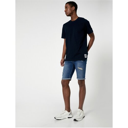 Koton Shorts - Blue - Normal Waist Cene