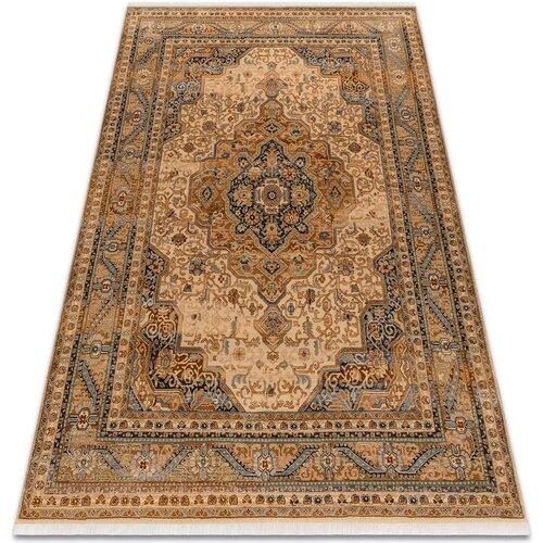RugsX Preproge Volnena preproga KESHAN Čopki, Ornament, okvir or 200x290 cm Bež Cene
