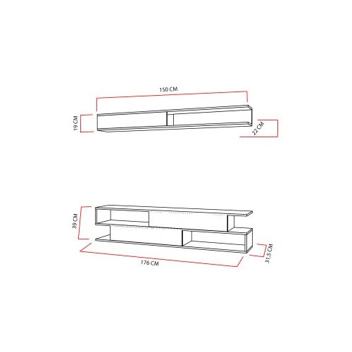 HANNAH HOME TV komoda Sims Teak Slike