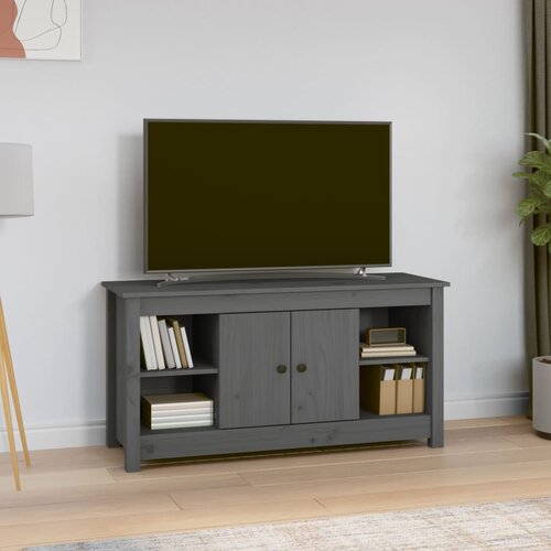 The Living Store TV omarica siva 103x36,5x52 cm trdna borovina - TV Omarica, (21376764) Cene