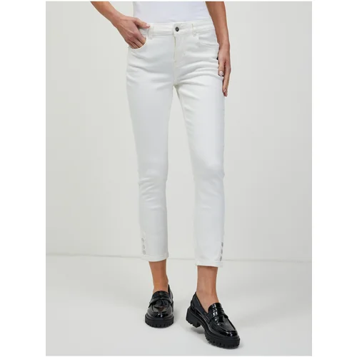 Orsay White Shortened Skinny Fit Jeans - Women