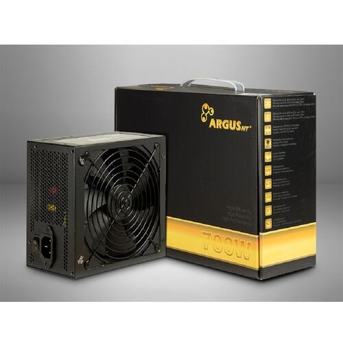InterTech PSU Argus GPS-700W80+ Gold, 14cm fan, 20+4Pin PCI-Express 6+2Pin, 3x IDE 4Pin (Molex) Slike