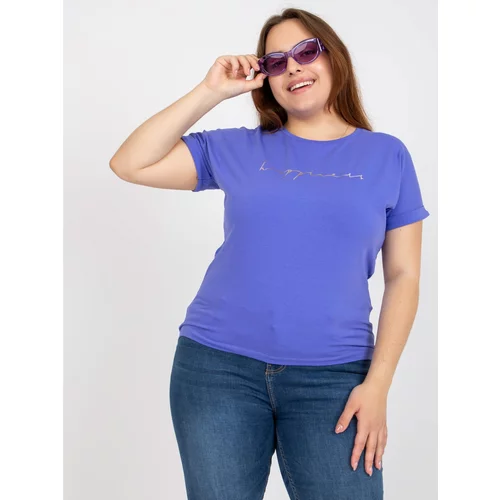 Fashion Hunters Purple plus size t-shirt with text
