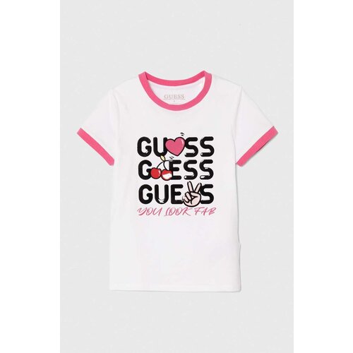Guess Otro&amp;scaron;ka kratka majica bela barva, J4YI08 K6YW4 Slike