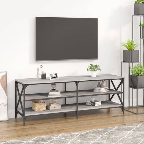 The Living Store TV omarica siva sonoma 140x40x50 cm inženirski les - TV Omarica, (21375201) Slike