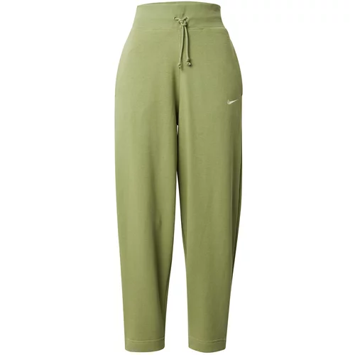 Nike Sportswear Hlače 'PHNX FLC' kivi zelena / bijela