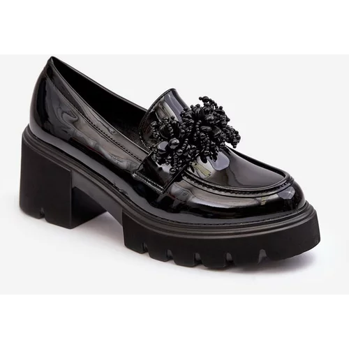 Kesi Women's patent leather shoes with decoration black Renesma