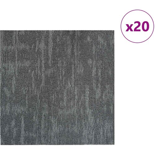  Tepih pločica Betonska siva 50 x 50 cm 20 pcs PP i bitumen Slike