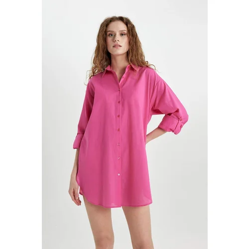 Defacto Fall In Love Regular Fit Cotton Beach Shirt