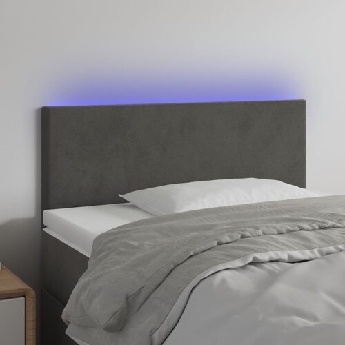 vidaXL LED uzglavlje tamnosivo 90x5x78/88 cm baršunasto Cijene