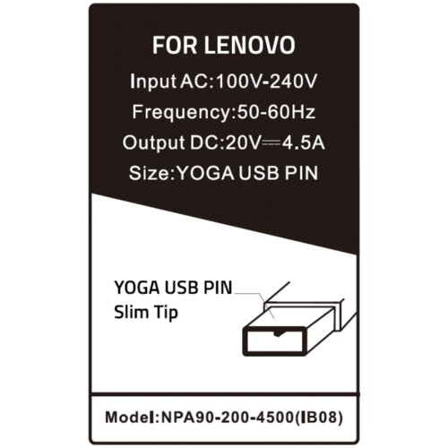 Gembird NPA90-200-4500 (IB08) ** punjac za laptop 90W-20V-4.5A, USB Yellow PIN (1122) Slike