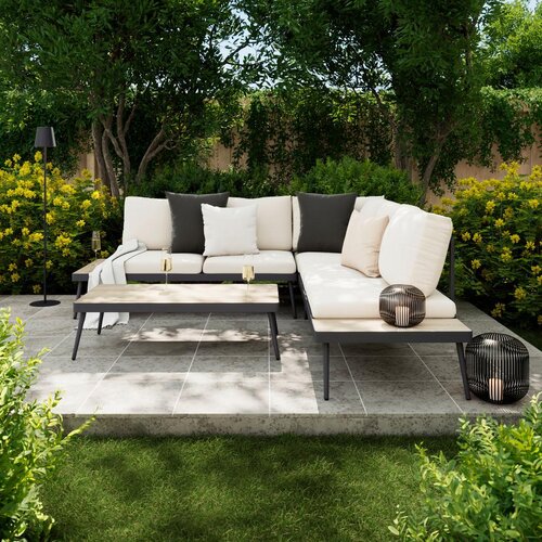 Modern Living Lounge Garnitura Sejla, Bež, Temno Siva, 3-Delno Cene