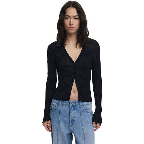 Desigual crni slim fit ženski kardigan Slike