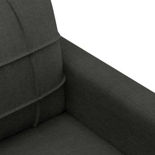  3-dijelni set sofa s jastucima crni od tkanine Slike