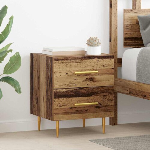  Noćni ormar s ladicama 2 pcs Staro drvo 40 x 35 x 47,5 cm Slike