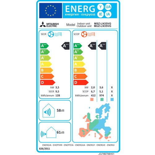 Mitsubishi MSZ-LN35VGV/MUZ-LN35VG inverter klima uređaj Slike