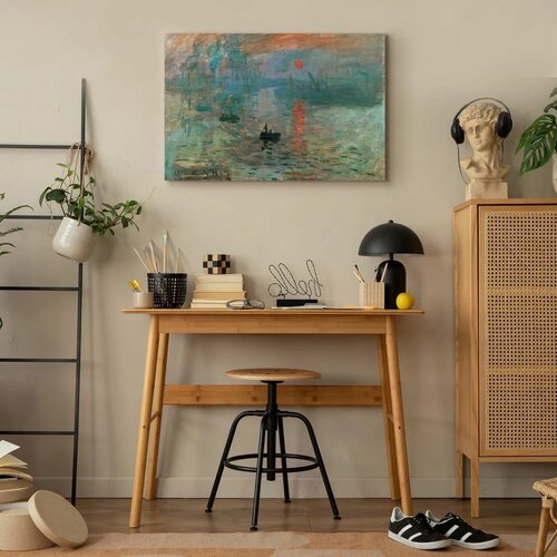  Slika - Claude Monet &amp;ndash; Impression Sunrise 90x60 Akustična Slike