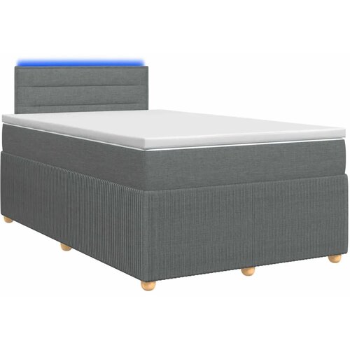  Boxspring krevet s madracem Tamnosiva 120 x 200 cm Tkanina - Tamnosiva 120 x 200 cm Dizajn linija Slike