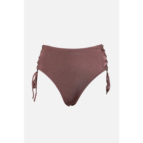 Trendyol Brown Pleated Bikini Bottoms Slike