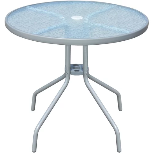 vidaXL Bistro stol od čelika sivi 80 x 71 cm
