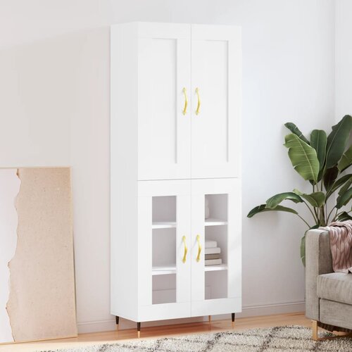 vidaXL Visoka komoda bijela 69 5x34x180 cm konstruirano drvo Cijene