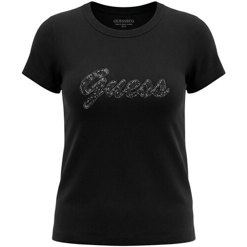 Guess Majice s kratkimi rokavi SS CN 3D SCRIPT TEE W6GI08 K3023 Črna Slike